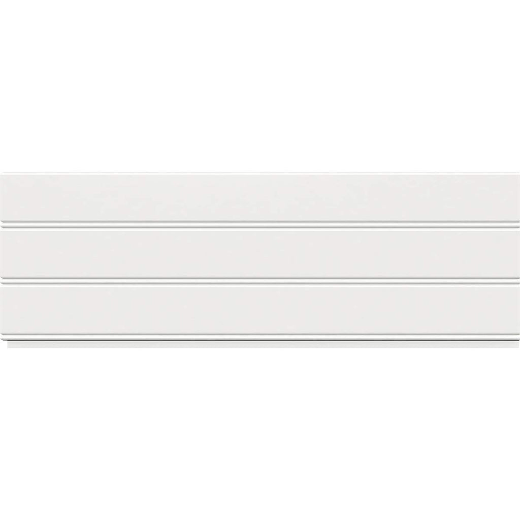 Ekena Millwork WPKPBBPK Reversible Beadboard/Nickel Gap Wainscoting (4/PK), 7 1/4"H x 96"L, Factory Primed White