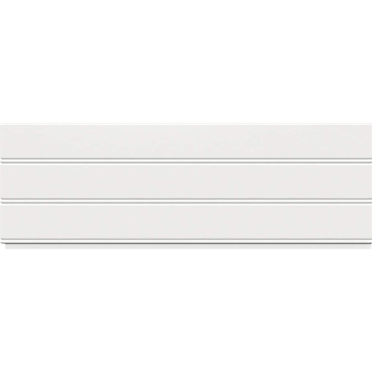 Ekena Millwork WPKPBBPK Reversible Beadboard/Nickel Gap Wainscoting (4/PK), 7 1/4"H x 96"L, Factory Primed White