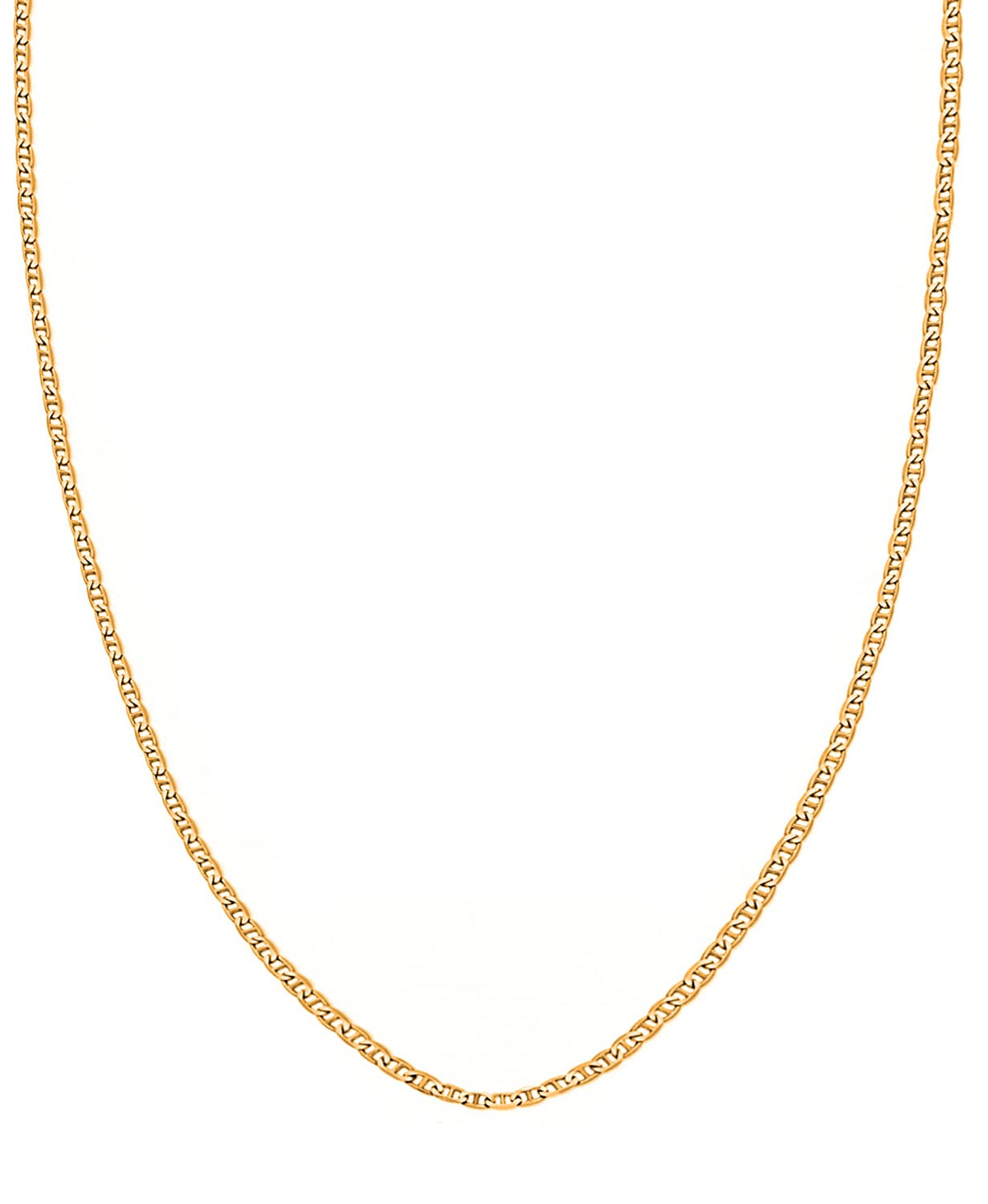 Savlano Corrente Colar Italiana Mariner Lisa em Ouro Maciço 10K com Elo de 1,5mm - Colar de 10 Quilates Acompanha Caixa de Presente para Mulheres e Homens - Feito na Itália (18)