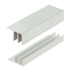 Aluminium-Schiebetürschiene von Outwater Industries mit Montagebein für 1/8'' Glas- oder Holztürpaneele | 4 Fuß Ober- und Untere Schienen-Set