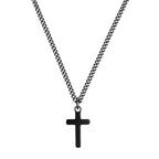Joxevyia Cross Necklace for 14K Gold Filled Stainless Steel Small Cross Pendant with Cuban Chain Necklace Simple Faith Jewelry Christmas Gift for Men Women 16-24 Inches
