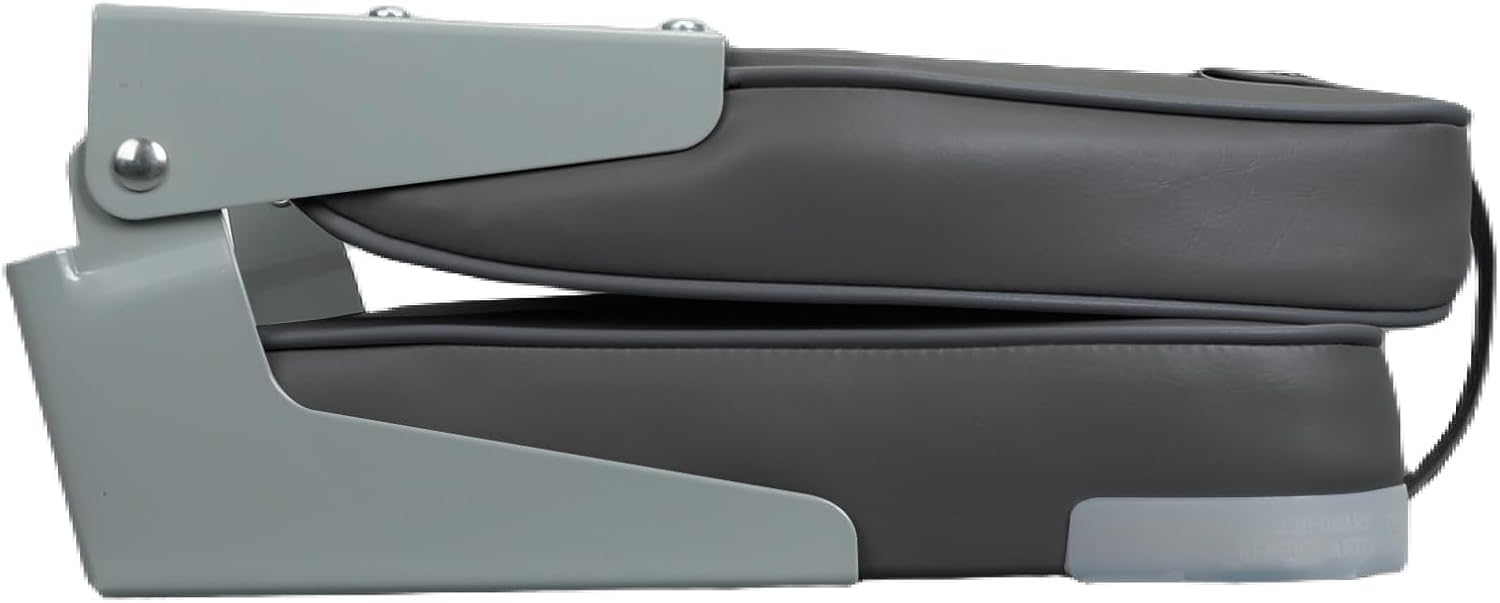Low Back Boat Seat Fold-Down Fishing Boat Seat, 1 Pack, Dark Gray