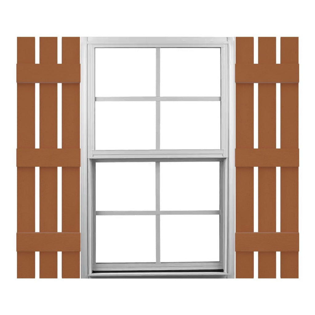 Mid America 00031259471 Standard Size Three Board Spaced, w/Installation Lok's & Matching Screws (Per Pair) Vinyl Shutters, 59-in. H, 471-Treated Cedar