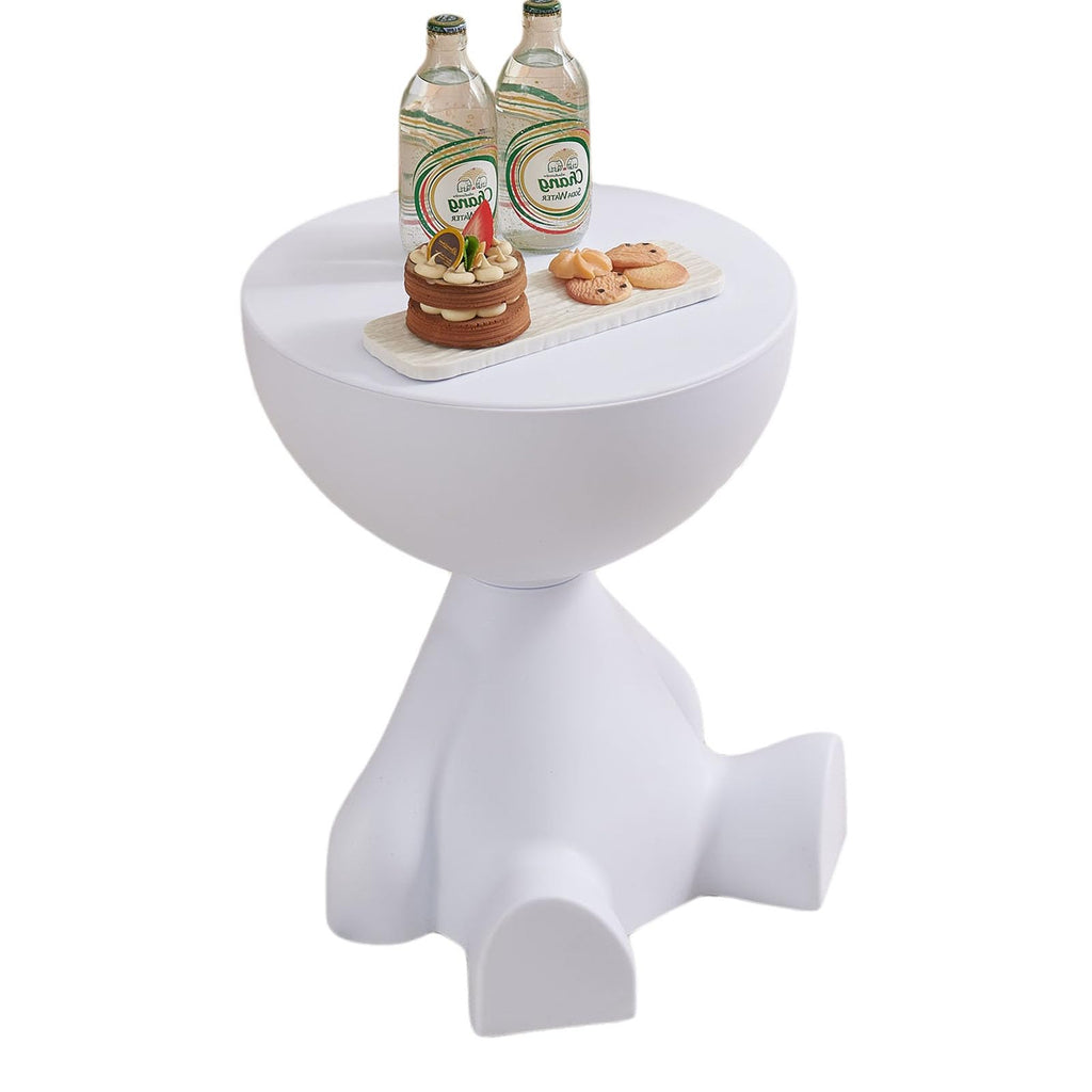 Side Table, Circle Coffee Table, Nightstand, Small End Table Accent Living Room Bedroom Balcony Office, Bedside Home Decor for Living Room, Bedroom, Small Spaces, Easy Assembly (Green)