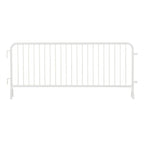 Angry Bull Barricades Metal Interlocking Steel Barricade (8.5 Ft. Heavy Duty, Bridge Feet, Grey Powder Coated, Set of 20)
