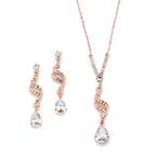 Mariell Cubic Zirconia Prom Jewelry Set, Necklace & Earrings Set for Brides, Bridesmaids, Wedding Jewelry