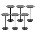 Giantex Two-in-one Bar Table with Detachable Pole, Metal Base, 24" Round Top, 40"/22" Two Convertible Height, Cocktail Table, Coffee Table, Pub Table for Dining Room, Restaurant, Kitchen (1, Black)