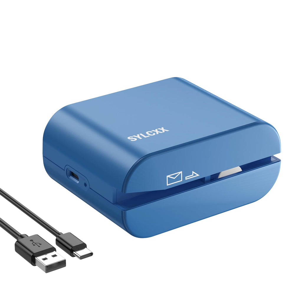 Rechargeable Electric Letter Opener - Electric Envelope Opener, Letter Openers Envelope Slitter for Office & Home Desks, Mail Openers with Safe Cutting and Portable Design