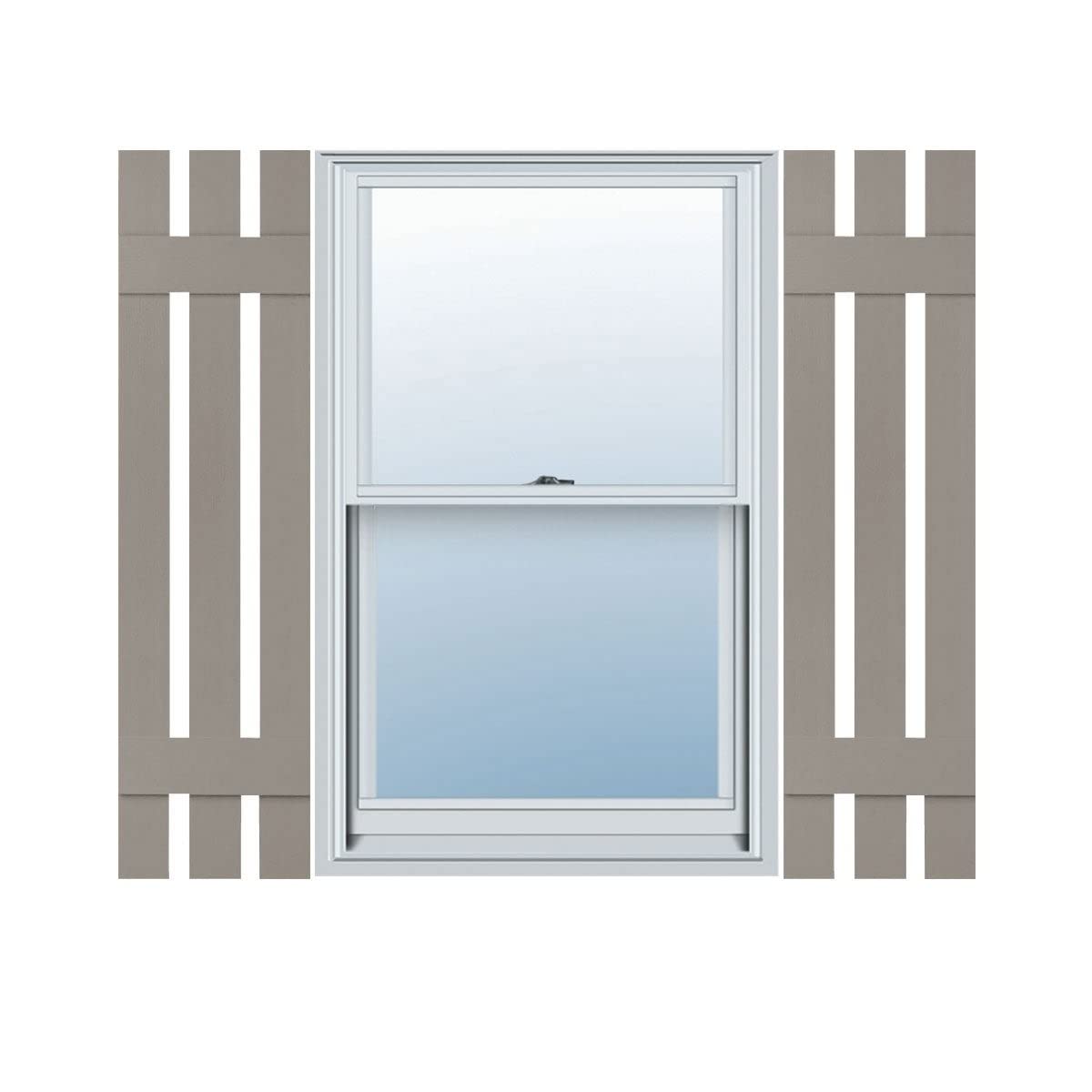 Mid-America 00031255004 Three Board Spaced Vinyl Shutters, 55"H, Wedgewood Blue
