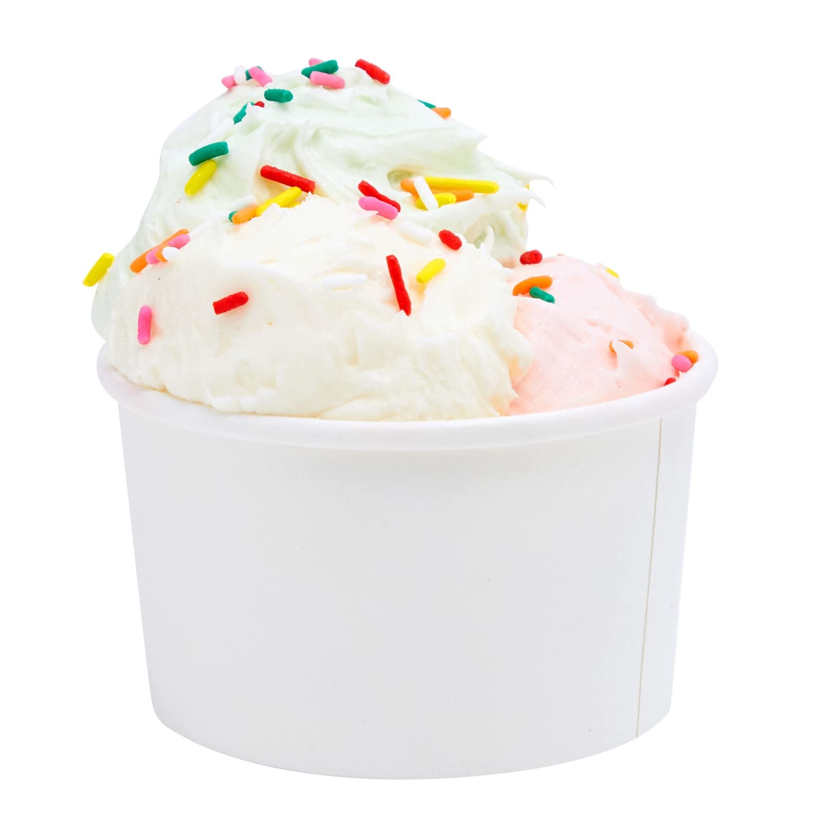 Stockroom Plus 200-Pack Paper Ice Cream Cups - Bulk 8 oz - Disposable Ice Cream Bowls Bulk or Parties - White Ice Cream Cups Disposable