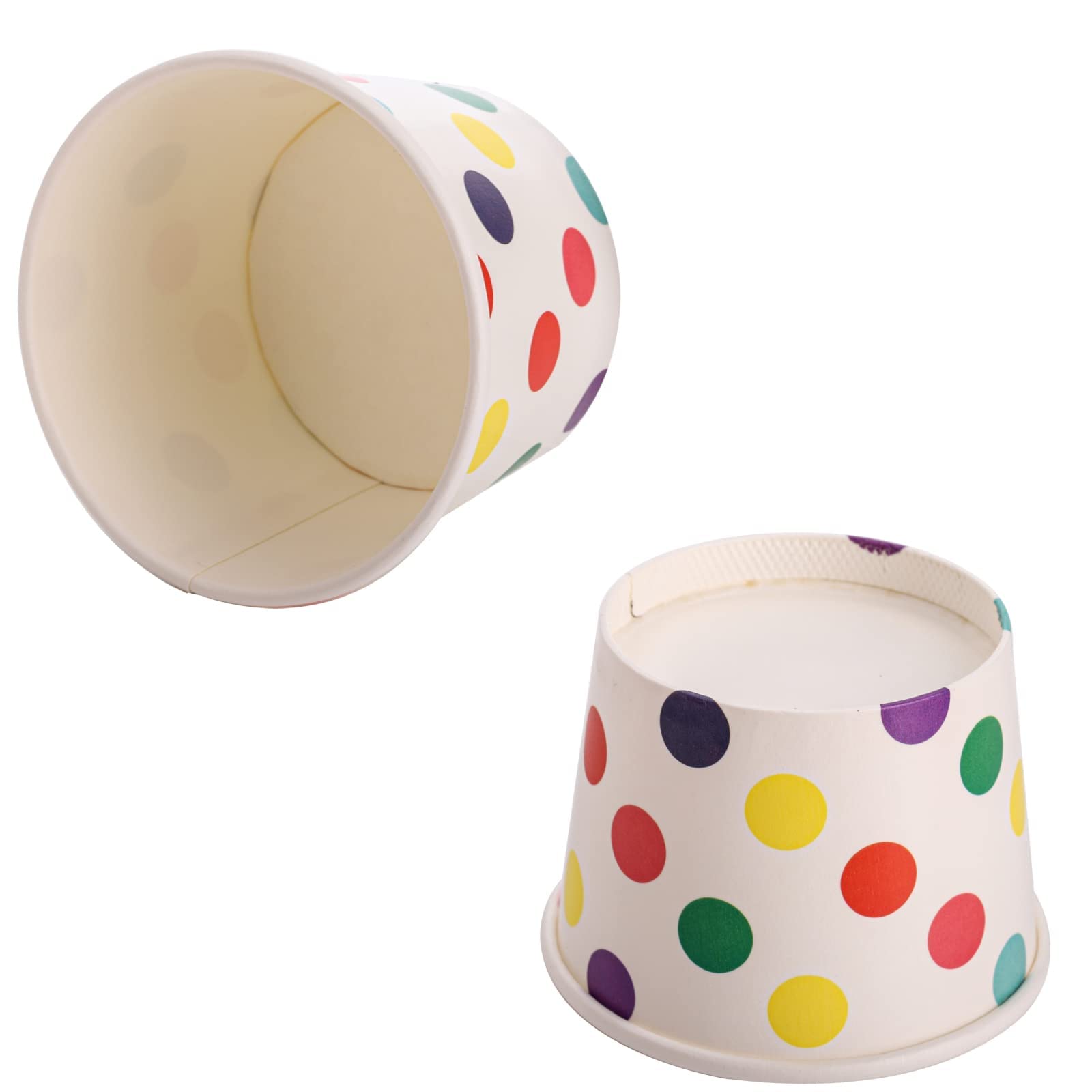 Dicunoy 60 Stück 8 oz Papp-Eisbecher mit Deckeln, Einweg-Sundae-Dessertschalen, Gefrorene Joghurtbehälter Partyzubehör für heiße und kalte Speisen, Suppe, gefrorenen Joghurt, Salat, Obst