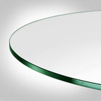 25 inch Round Glass Table Top - Tempered - 1/4" Thick Glass Surface, Safe Flat Polished, Multipurpose for Dining Table, Patio, Coffee and End Table