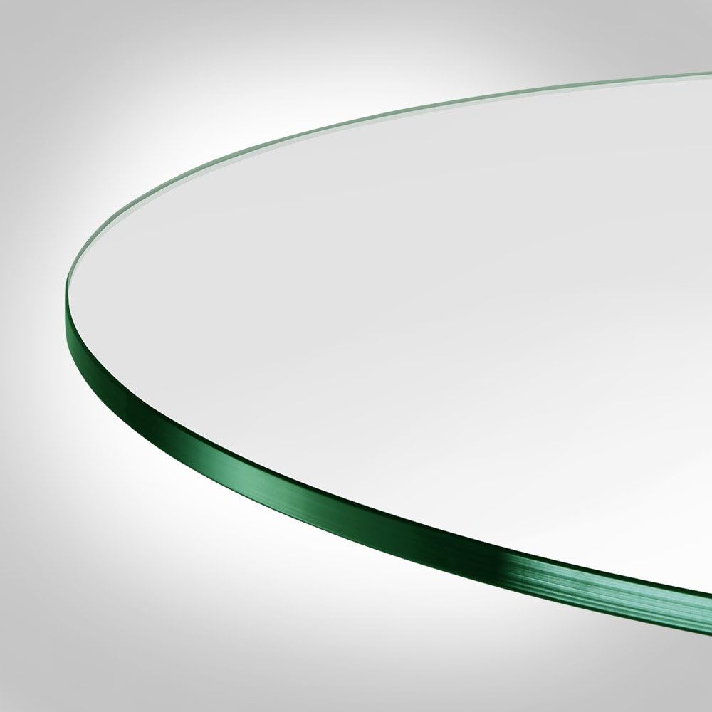 25 inch Round Glass Table Top - Tempered - 1/4" Thick Glass Surface, Safe Flat Polished, Multipurpose for Dining Table, Patio, Coffee and End Table