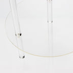 Acrylic Detachable End Table, Round Acrylic Coffee Table, 2 Tier Multifuntional Clear Nightstand End Table for Small Spaces, Detachable Beside Table for Living Room, Bedroom, Study Room, 12"