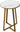 Round End Tables, Small Side Table White Marble Texture MDF Top,Metal Frame Gold Color, Tall End Table for Bed Room,Coffee Tea End Table for Living Room (White Marble+Gold)
