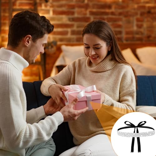 Aster Bridal Rhinestone Belt for Women, Handcrafted Sparkly Rhinestone Belt for Formal Dress, Wedding Dress Belt Glitter Ribbon Belt for Jeans Dress(Black)