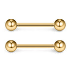 Ruifan 316L Stainless Steel Nipple Shield Barbell Ring Bar Body Piercing 14G