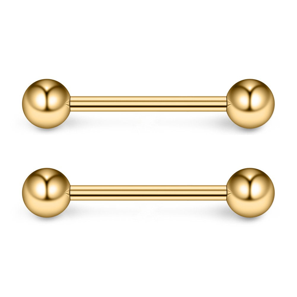 Ruifan 316L Stainless Steel Nipple Shield Barbell Ring Bar Body Piercing 14G