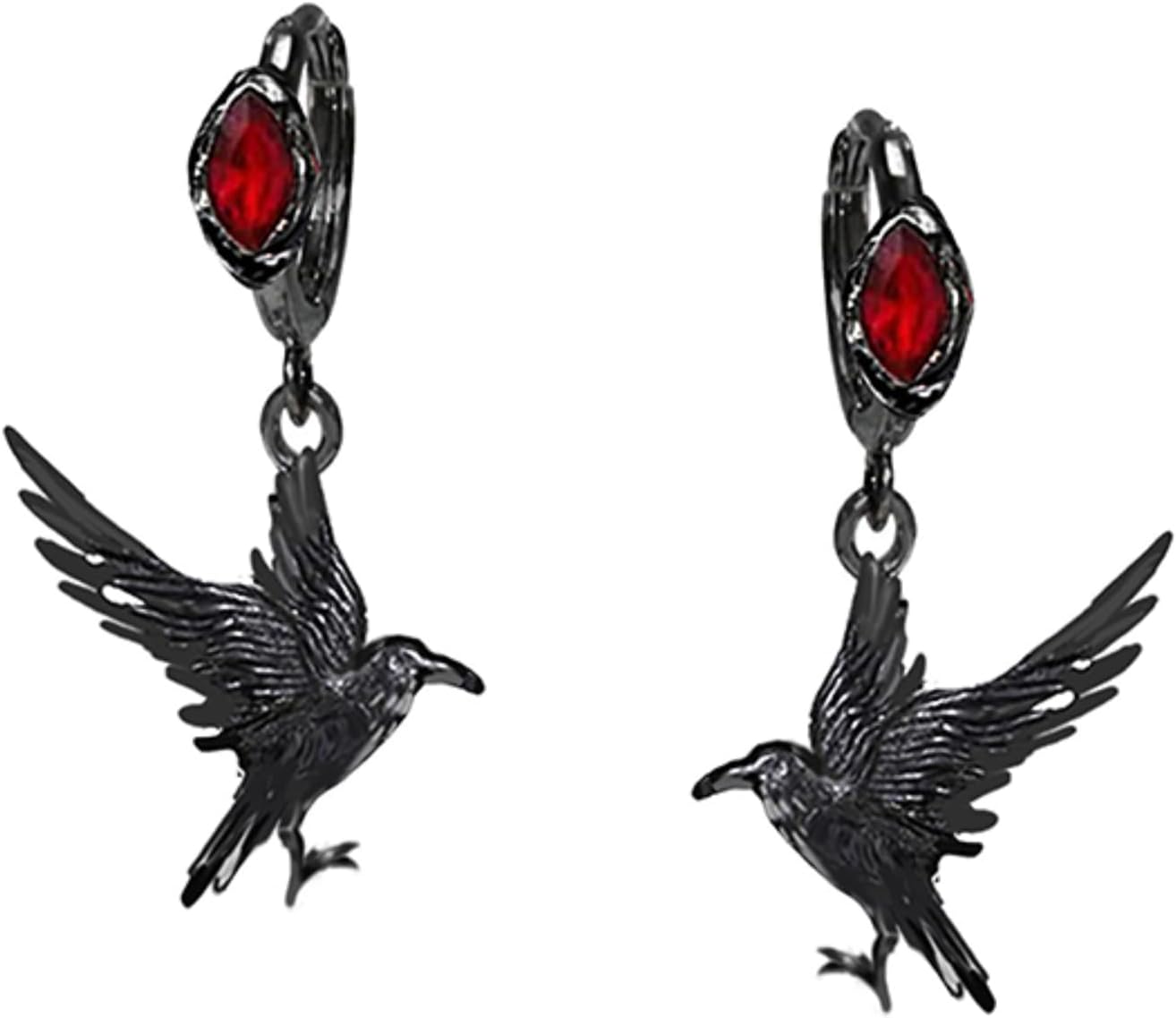 Hip-hop style gothic crow earrings red pendant earrings personalized animal jewelry fashion ladies jewelry M3499