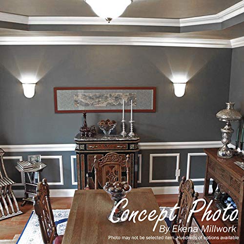 Ekena Millwork PNL20X24AS-02 20"W x 24"H x 1/2"P Ashford Molded Scalloped Wainscot Wall Panel