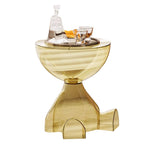 Side Table, Circle Coffee Table, Nightstand, Small End Table Accent Living Room Bedroom Balcony Office, Bedside Home Decor for Living Room, Bedroom, Small Spaces, Easy Assembly (Green)