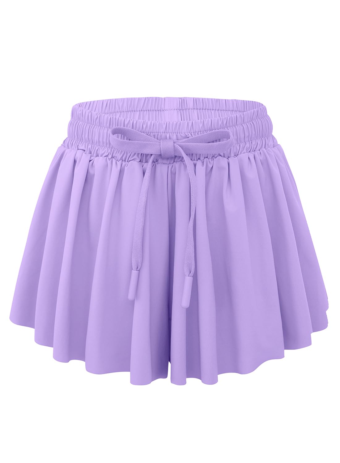 Pige sommerfugle shorts, løstsiddende shorts med lomme, børns lavendel lilla sommerfugleskørter med spandexforing, 12-13 år