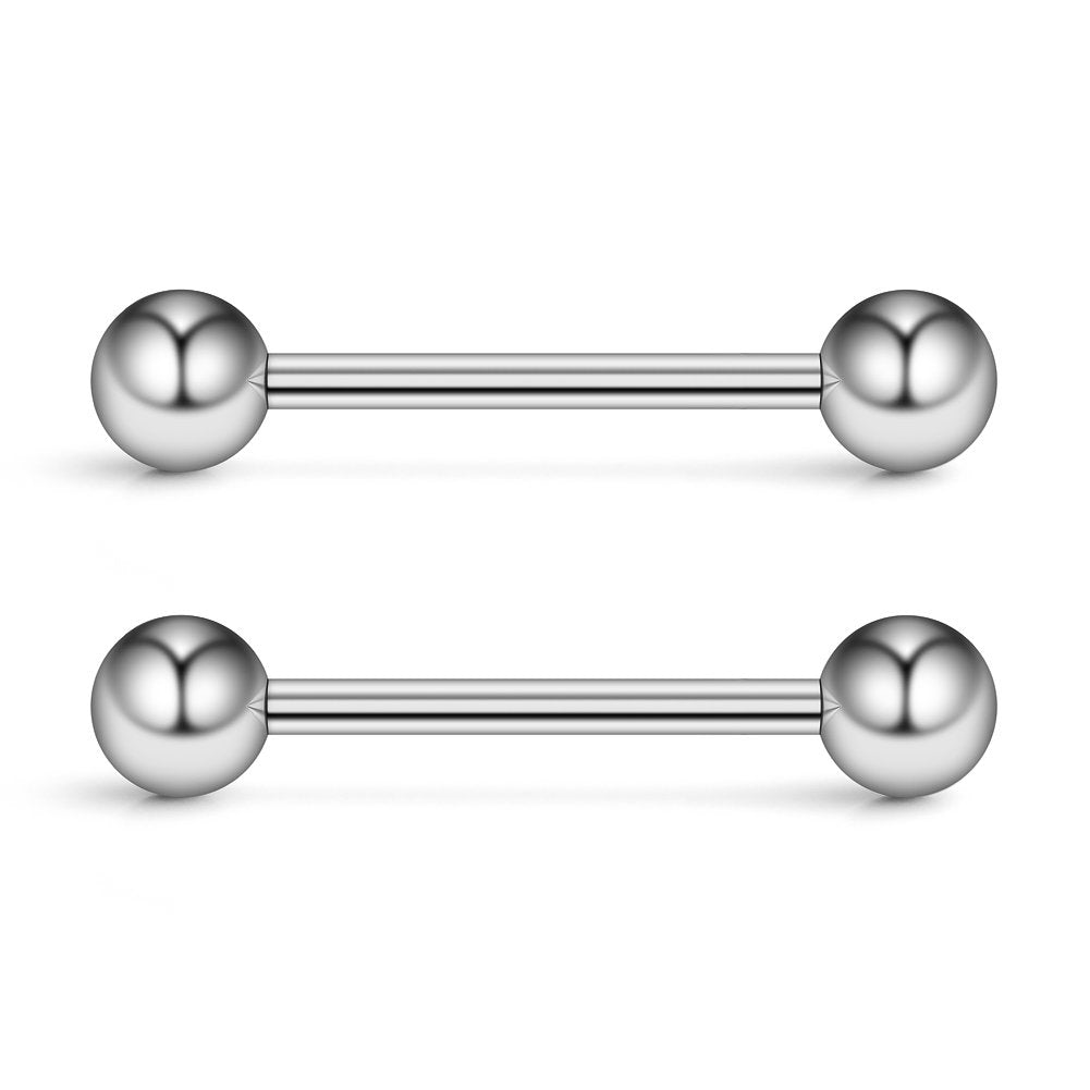 Ruifan 316L Stainless Steel Nipple Shield Barbell Ring Bar Body Piercing 14G