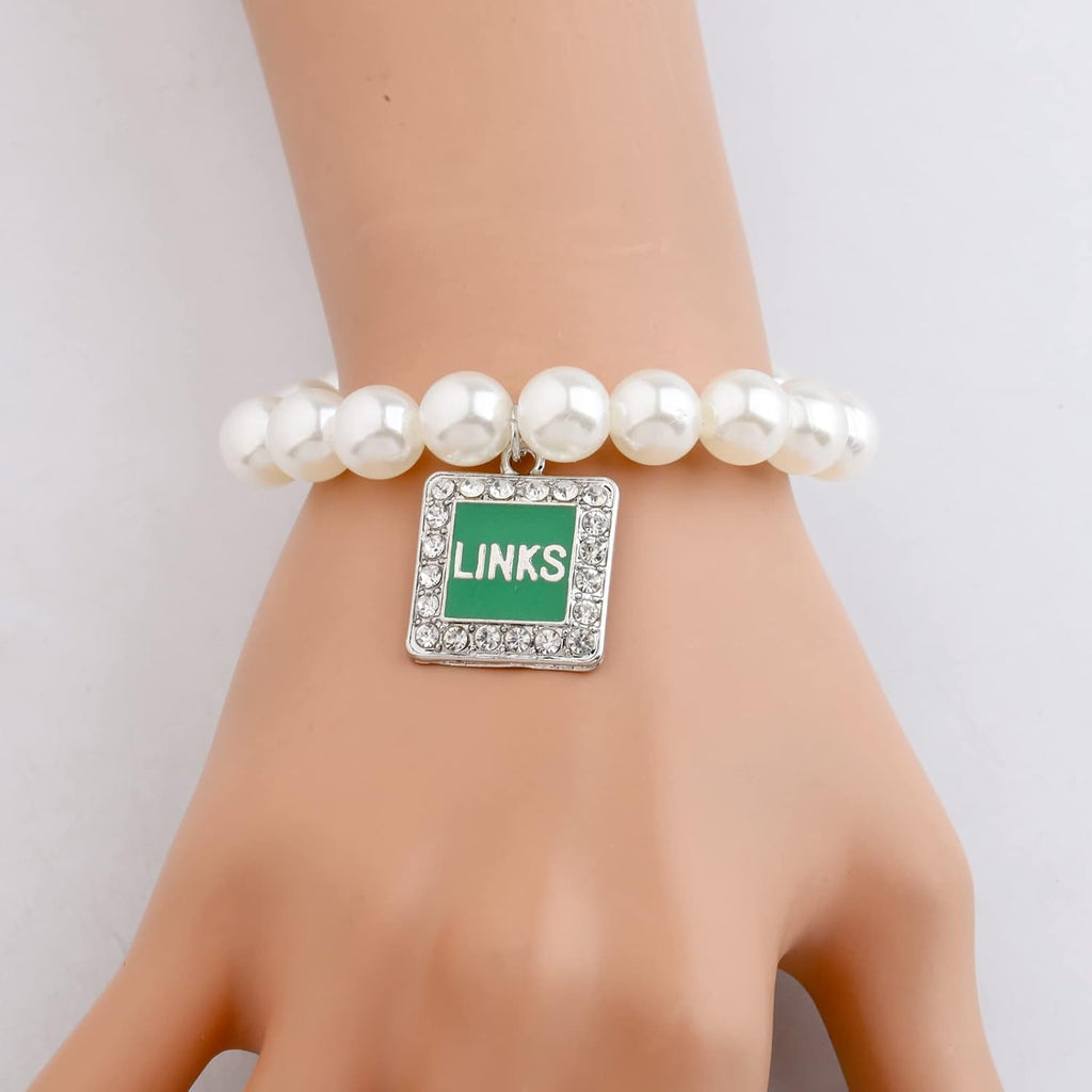 UJIMS Sorority Gift Green Sorority Sister Brooch Pin Graduation Jewelry for Women Greek Sorority Gift