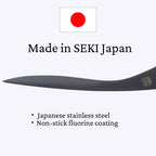 ALLEX Letter Opener Black Red 6.7" Sword Envelope Opener Knife, Japanese Stainless Steel Blade [Non-Stick Fluorine Coating], Mail Opener Paper Knife Tool All Metal, Made in Japan