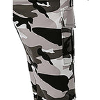 GRAJTCIN Mens Streetwear Elastic Waist Hiking Pants Lightweight Sports Sweatpants Casual Joggers Pant with Pockets Camo Cargo Work Pants for Men Fashion Grey M