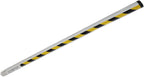 Parking Barrier Arm 12ft 2 pieces X 6 ft Aluminum Round Replacement Arm for Gate Operator (With Yellow/Black Stripes)