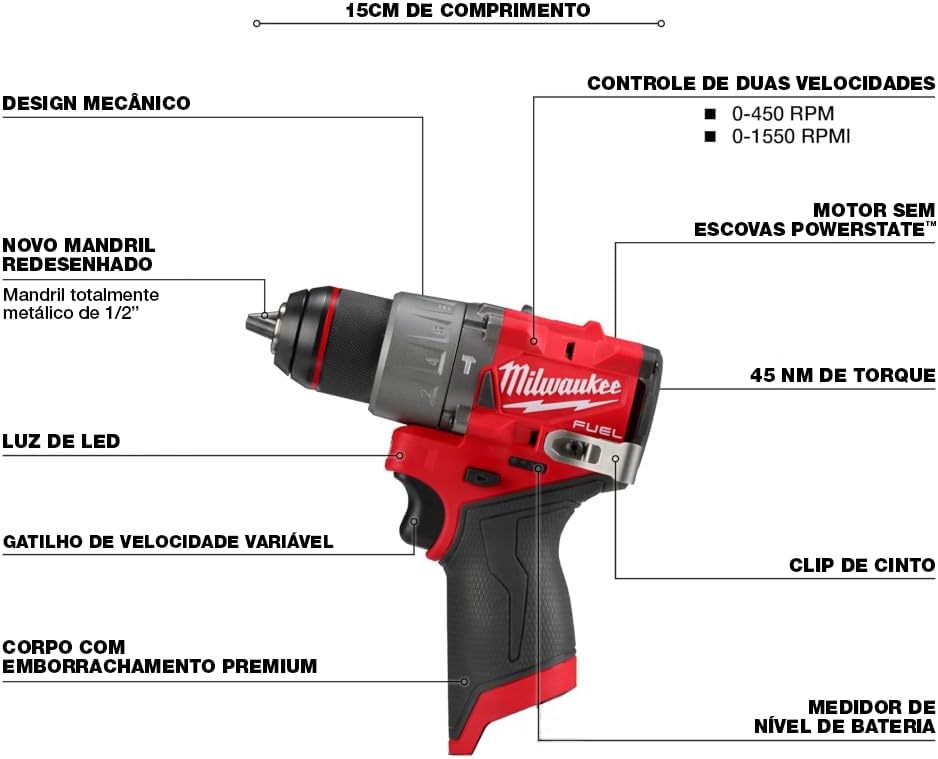 Milwaukee Electric - M12 Fuel. 1/2 Hammer Drill-Driver