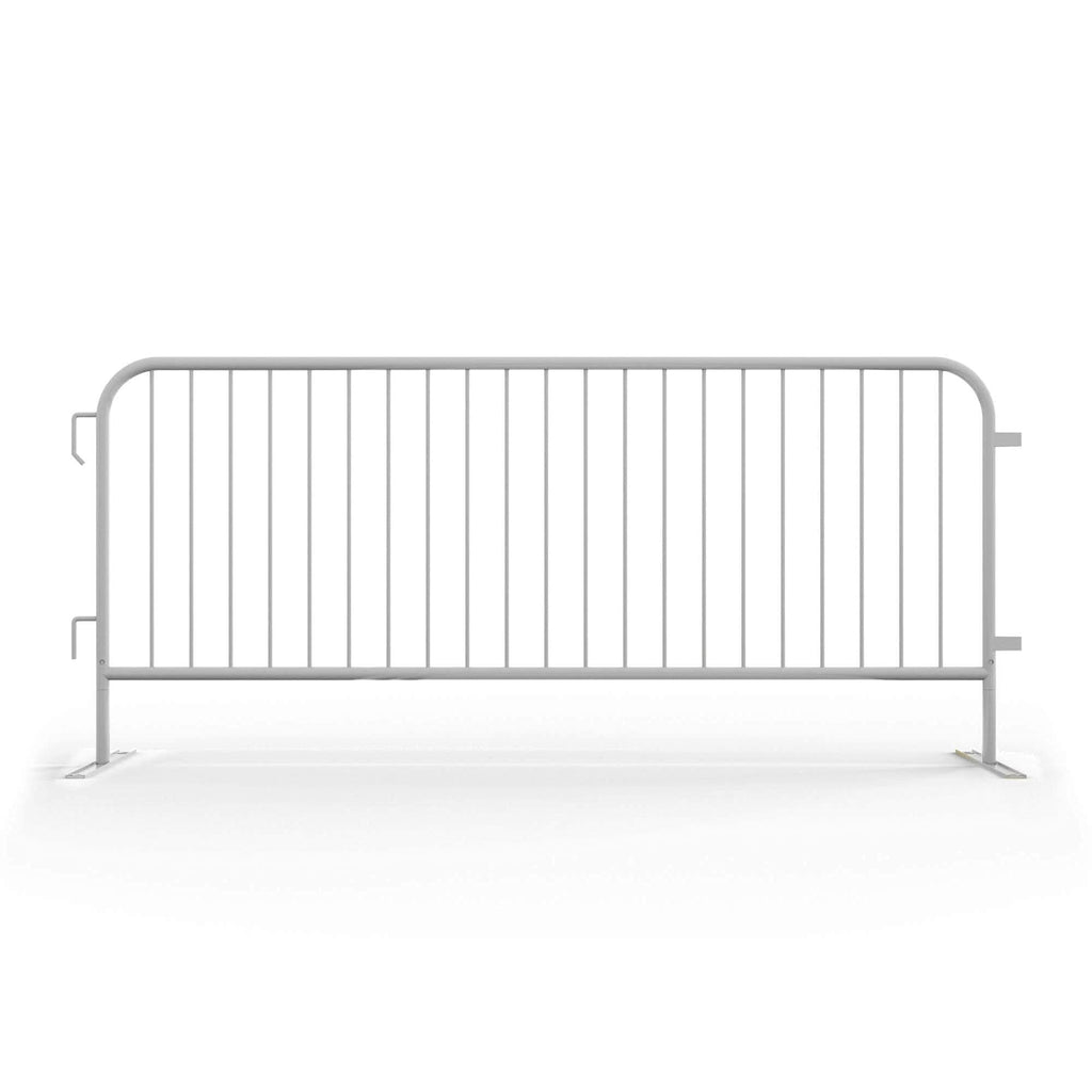 Angry Bull Barricades Metal Interlocking Steel Barricade (8.5 Ft. Heavy Duty, Bridge Feet, Grey Powder Coated, Set of 20)