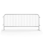 Angry Bull Barricades Metal Interlocking Steel Barricade (8.5 Ft. Heavy Duty, Bridge Feet, Grey Powder Coated, Set of 20)
