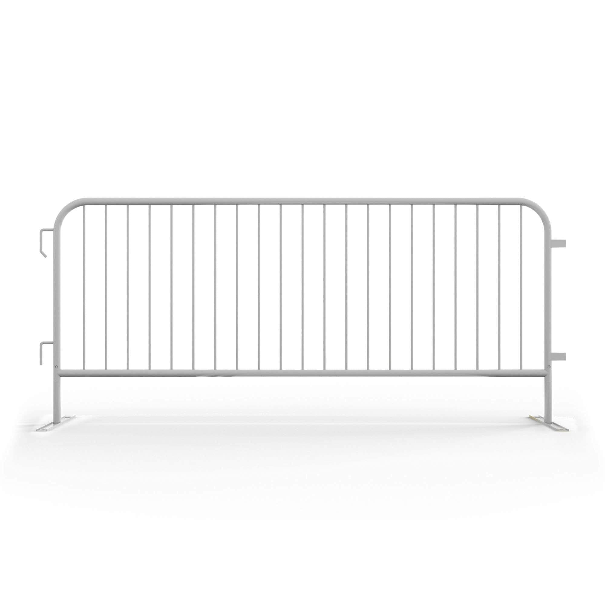 Angry Bull Barricades Metal Interlocking Steel Barricade (8.5 Ft. Heavy Duty, Bridge Feet, Grey Powder Coated, Set of 20)