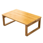 Foldable Low Table Bamboo Japanese-Style Coffee Table Square Tea Table Household Kang Small Dining Table Kids Art Meditation Table, for Tatami Bedroom Bay Window (Size:23.6 * 23.6 * 10.2in)