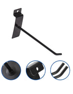 luvilly 32 Black 4 inch Heavy Duty Flat Noodles Wall Hooks - Commercial Grade Batten Hooks for Garage Store Retail displays