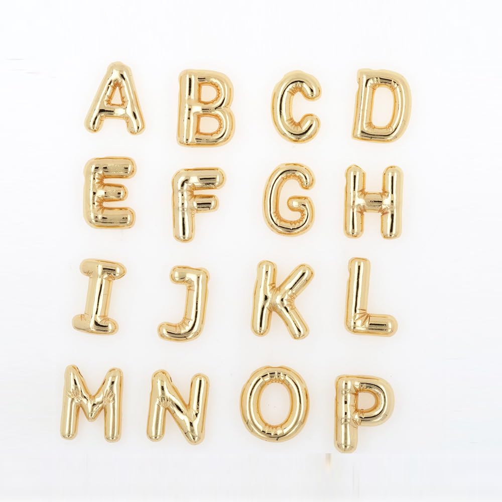 DIOWUS Bubble Letter Halskette für Frauen, zarte Ballon-Initial-Halsketten 18k vergoldete Kette Anhänger Alphabet Halsketten für Freundin Charm Einfaches Geschenk Schmuck (A)