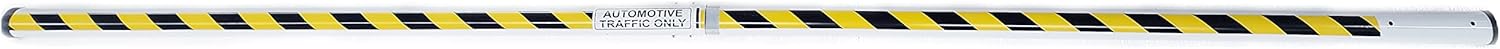 Parking Barrier Arm 12ft 2 pieces X 6 ft Aluminum Round Replacement Arm for Gate Operator (With Yellow/Black Stripes)
