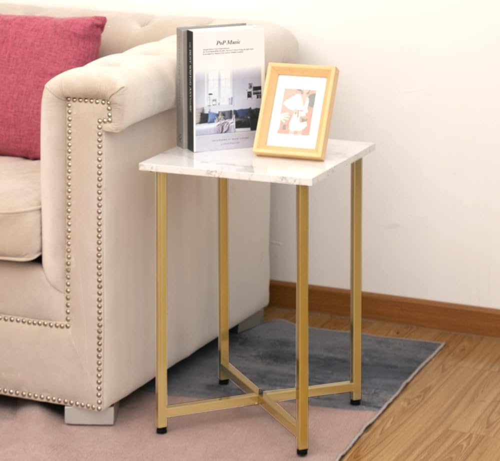 AZL1 Life Concept Modern Square Side End Accent Table for Living Room Bedroom Balcony Family and Office