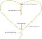 XIUDA Urn Necklace for Ashes Stainless Steel Cremation Necklace with Crystal Memorial Pendant Necklace