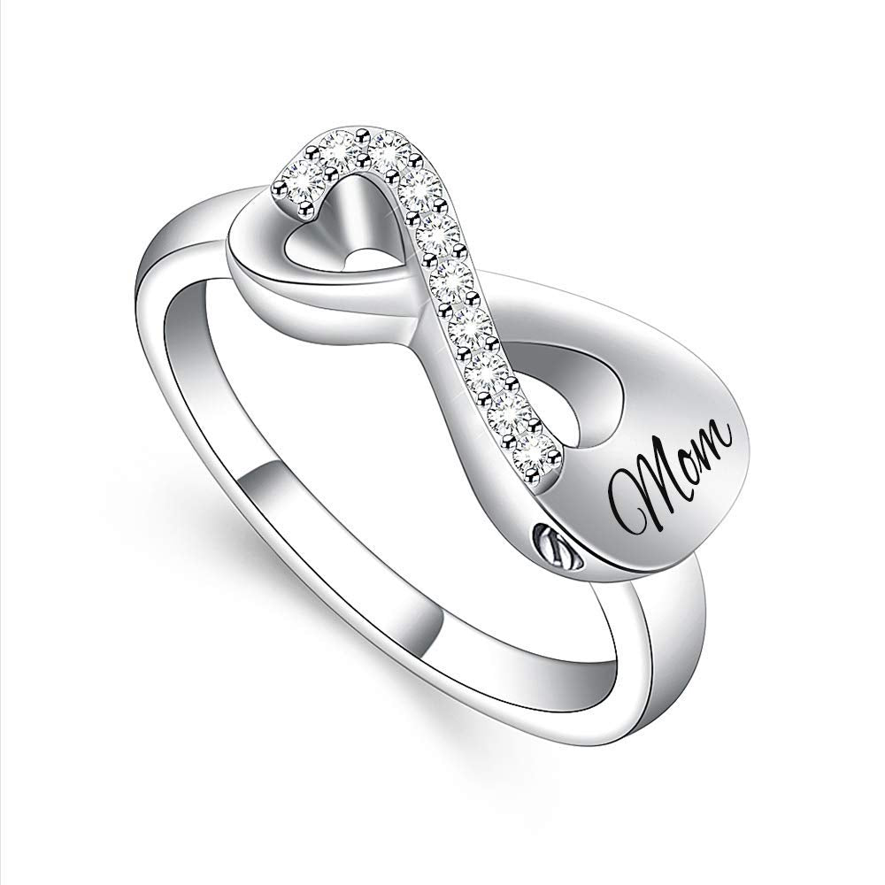 Yinplsmemory Cremation Jewelry Infinity Love Cremation Ring for Ashes Stainless Steel Hold Loved Ones Ash Keepsake Finger Ring Urn Locket Memorial Jewelry for Women