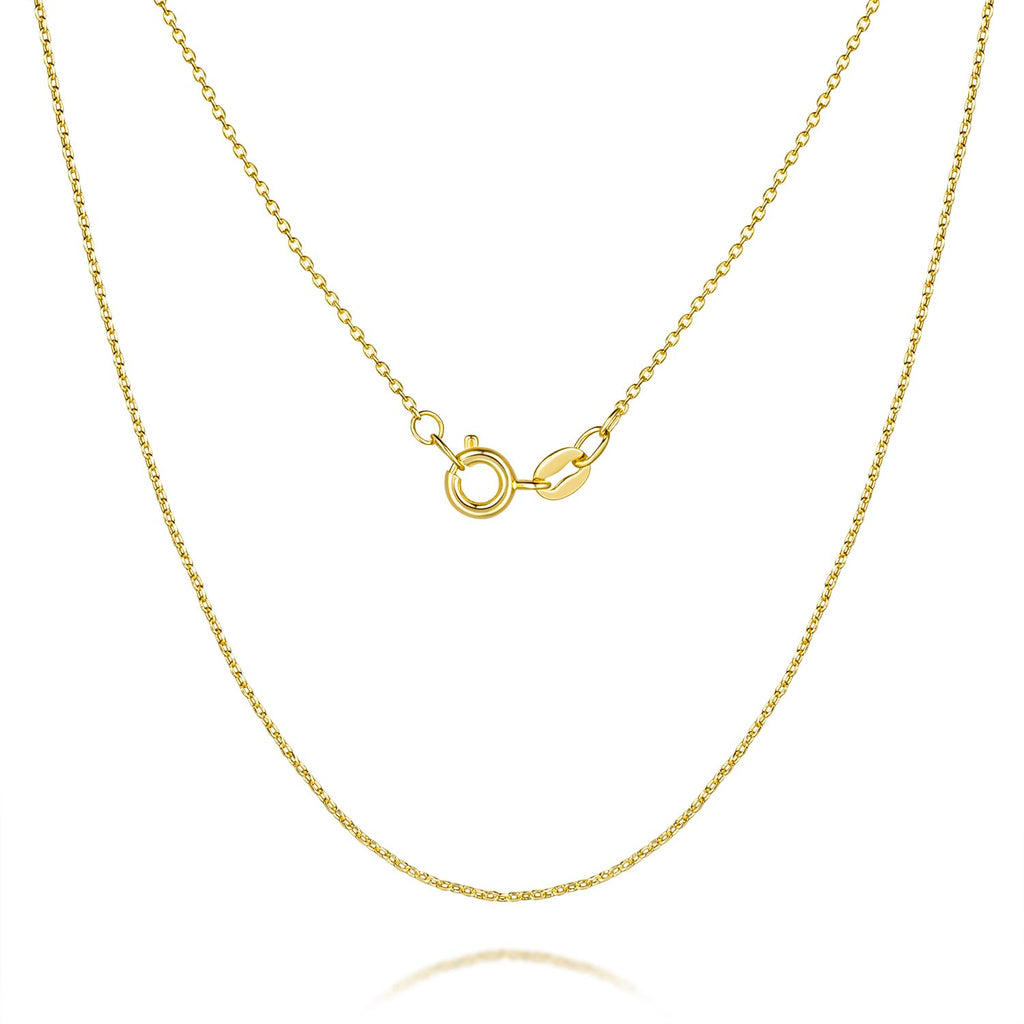 Corrente PESFIOLO de Ouro 14K para Mulheres Correntes de Ouro 14K na Moda para Homens Colares Correntes Colares Femininos Correntes de Cabo Colares para Homens 16-26IN (22in)