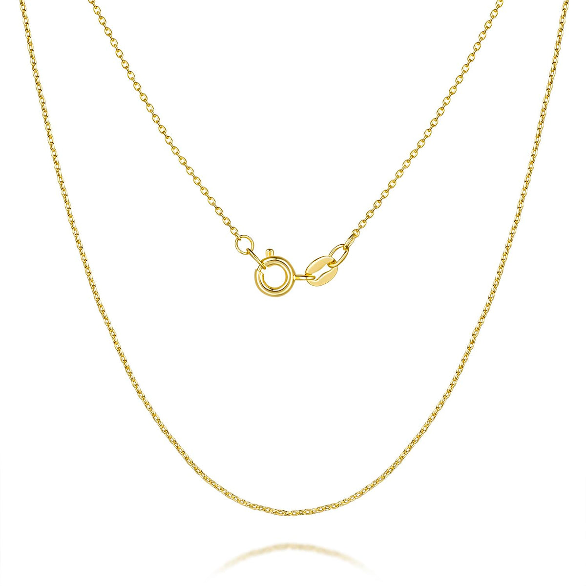 Corrente PESFIOLO de Ouro 14K para Mulheres Correntes de Ouro 14K na Moda para Homens Colares Correntes Colares Femininos Correntes de Cabo Colares para Homens 16-26IN (22in)