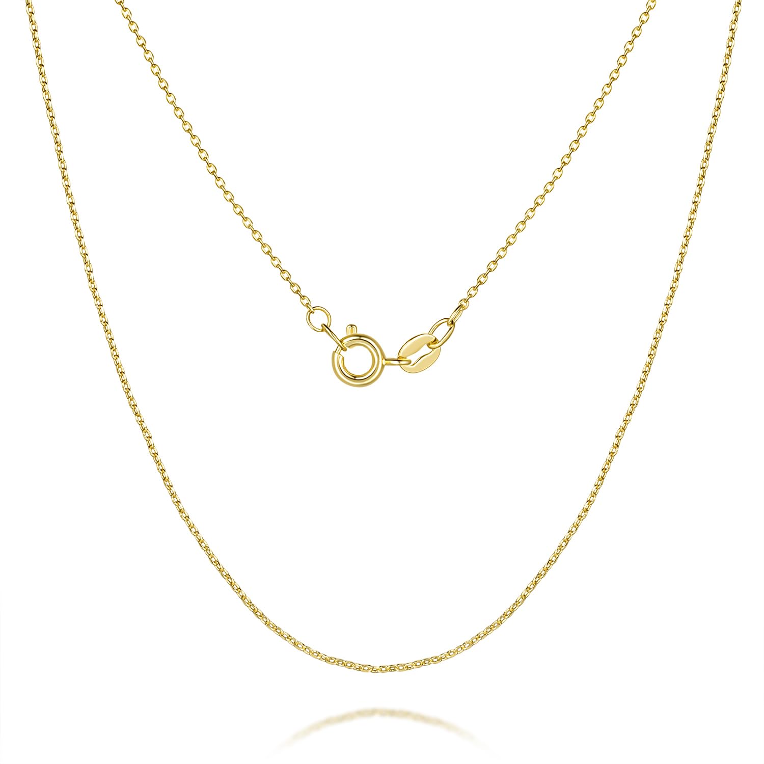 Corrente PESFIOLO de Ouro 14K para Mulheres Correntes de Ouro 14K na Moda para Homens Colares Correntes Colares Femininos Correntes de Cabo Colares para Homens 16-26IN (22in)