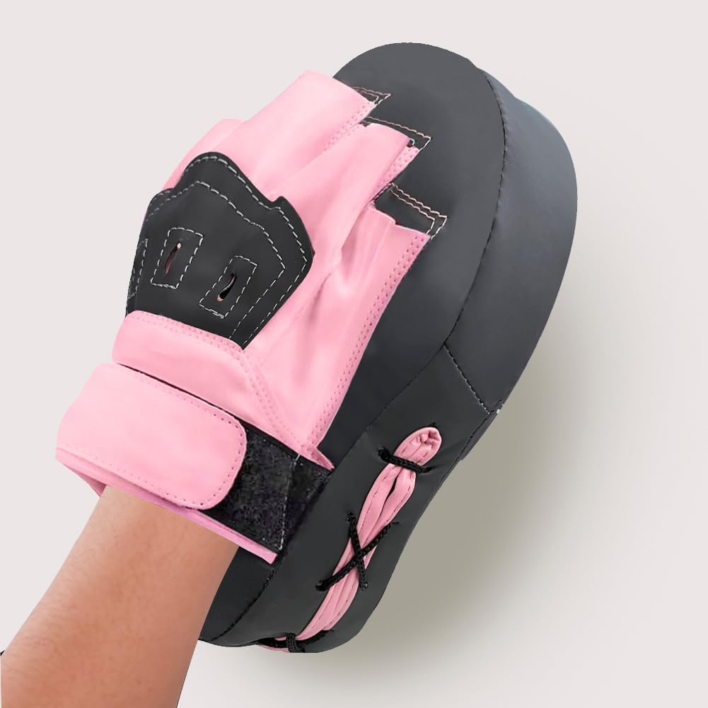 Valleycomfy Boxing Curved Focus Punching Mitts- Leatherette Training Hand Pads