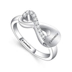 Infinity Mini Ring Hold Loved Ones Ashes Cremation Urn Ring for Women Finger Ring Memorial Jewelry