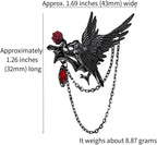 original design Hip Hop Gothic brooch Crow Lady Party gift M3362