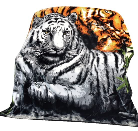 Mexican Blanket Thick Heavy Animal - Mexican Tiger Blanket Heavy Mexican Animal Blanket - Thick Mexican Blanket for Winter, Mink Blanket Mexican Blanket Tiger - Korean Mink Blanket Queen Cobija