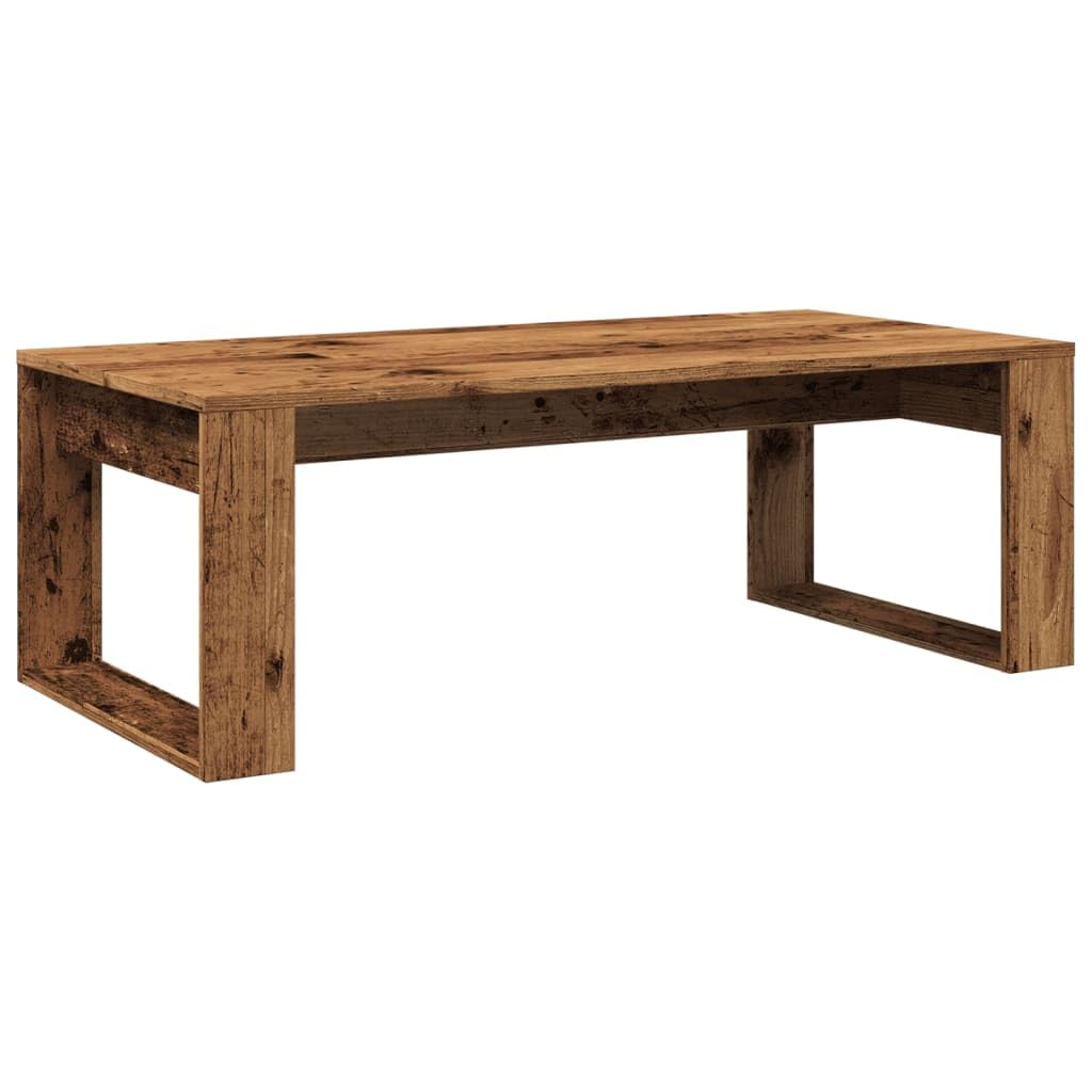 vidaXL Smoked Oak Coffee Table - Modern Style Engineered Wood 40.2"x19.7"x13.8" - Perfect for Living Room, Office, Lounge Spaces